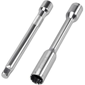 9/16 Enhanced Magnetic Spark Plug Socket for Thin Wall with 3/8 Extension Bar Compatible with Ford F150 V-8 Engines
