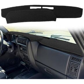 Dash Cover Mat Custom Fit for Jeep Cherokee XJ Dashboard Pad Cap Carpet Protector (Black) K308