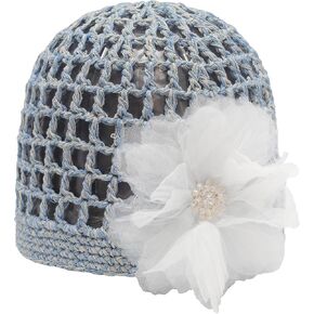 ZLYC Women Crochet Beanie Hat Summer Handmade Knit Decorated Lightweight Skull Cap