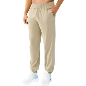 Men's Jogger Pants Lightweight Workout Running Tapered Joggers for Men with Zipper Pockets for Travel Casual