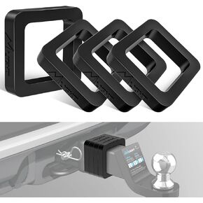 Nilight 6 Pack-Multiple Size Mochy 2.5inch Hitch Receiver Pad Pad Durder Comptle و Noise بين أجهزة الاستقبال وتناسب عقبات السحب لمستقبل Hitch 2.5 بوصة