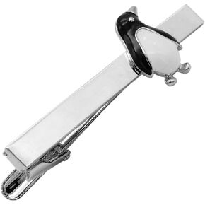 Silver Penguin Tie Clip