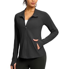 G Gradual Women's UPF 50+ Lightweight Workout Jackets Sun Protection Zip Up 4 Pockets Long Sleeve Shirts Athletic Hiking