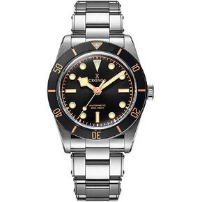 Cronos L6033 37mm BB54 Automatic Watches Sapphire Men's Diving Watch Stainless Steel 200M Water Resistant