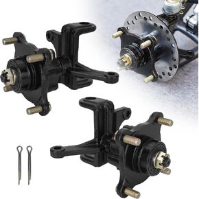 RUTU 4 Stud Front Brake Disc Wheel Hub, Wheel Hubs with Steering Knuckles for 125cc 150cc 200cc 250cc ATV Quad Buggy UTV