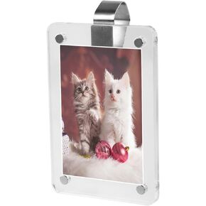 Boxob Car Picture Frame ، Magnetic Photo Scar Car Clip Clip Car Car Picture حامل صورة لصور Sun Visor Acrylic Car مع مقطع آمن مثالي للاحتفاظ بالسيارات ، وملحقات Visor (Clear)