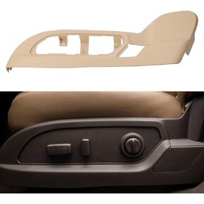 Dasbecan Tan Driver Seat Side Track Cover Compatible with 2009-2017 GMC Acadia Chevrolet Traverse Buick Enclave Replace# 25941790