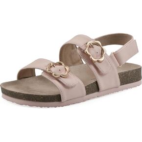 White Mountain Kids Girls' Gingham Floral Buckle Sandal