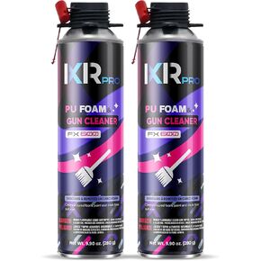 Foam Gun Cleaner (2x9.9 oz./280 g) Insulation Foam Spray Gun Cleaner, Cured Foam Remover, Dissolver Polyurethane Expanding Cleaner PU Sealant Remover for Dispensing Gun