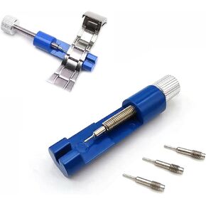 Watch Link Removal Kit, Tools to Adjust and Remove Bracelets，Pin Remover for Sizing Strap, Watches Sizing Adjustment Tool Kit for Watches Repair and Sizing, Watch Band Adjustment Tool Kit (Blue)