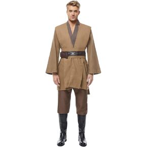 Men's Tunic Cosplay Costume Adults Outfits Halloween Robe Hooded Uniform