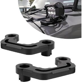PSLER Hood Cowl Mount Bracket - A-Pillar Light Mount Bracket for LED Pod Light Fog Light Compatible with Wrangler JL JLU Sahara Rubicon Sport 2018-2024 Gladiator JT 2020-2024 One Pair Black