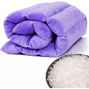 Microwave Heating Pad, Multipurpose Silica Beads Microwavable Heating Pads for Moist Heat Therapy and Cold Therapy. No Odour. Relieves Pain, Cramps, and Menstrual Pain. (Violet-7"x21")