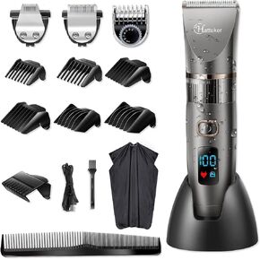Hatteker Cordless Hair Trimmer Pro Hair Clippers Beard Trimmer for Men Haircut Kit Cordless USB Rechargeable Waterproof in Saudi Arabia