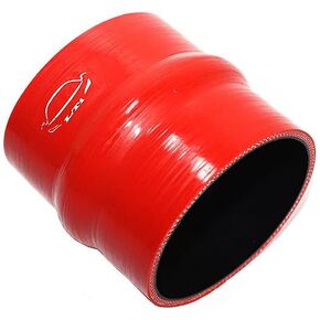 LTI Universal (83mm) 3.25" ID Straight Hump Coupler Silicone Hose 4-Ply Reinforced High Performance 102mm Length (3.25" RED)