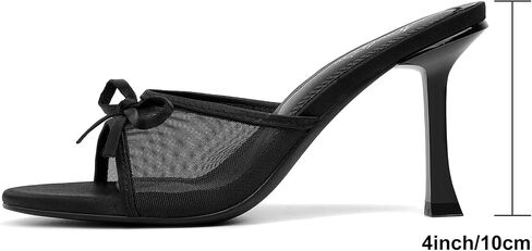 Mostrin Kitten Heels for Women Round Toe Heels With Bow Vintage Mules Sexy Slip on Stiletto Backless Sandals for Party Daily in Saudi Arabia