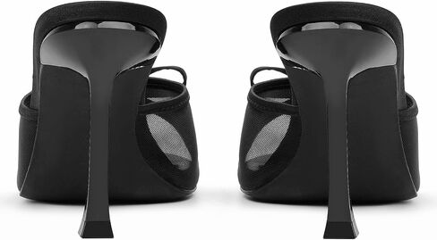 Mostrin Kitten Heels for Women Round Toe Heels With Bow Vintage Mules Sexy Slip on Stiletto Backless Sandals for Party Daily in Saudi Arabia