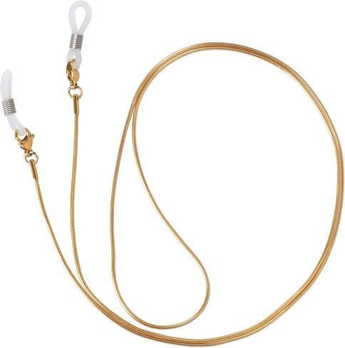 سلسلة نظارات OCR، سلسلة حبل لأقنعة الوجه، سلاسل نظارات شمسية أنيقة، حزام نظارات، سلسلة تثبيت نظارات أنيقة للنساء (ذهبي) in Kuwait