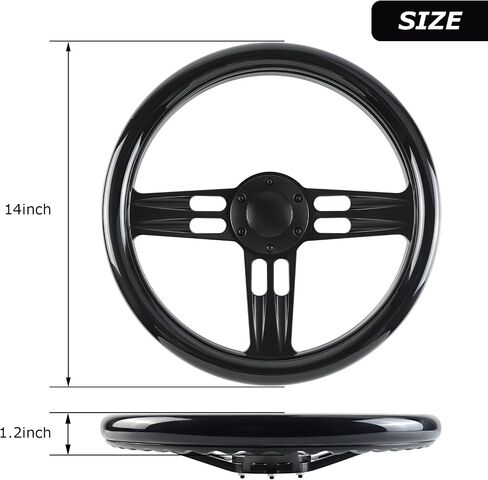 14in Universal Wooden Racing Steering Wheel, Six Hole Bolt with Horn Buttons 3 Spoke for Rally/Motorsport/Car Simulator Driving in Saudi Arabia