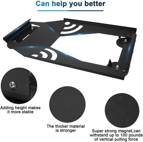 Starlink Gen 3 Flat Roof Mount Kit, Starlink Standard Dish Magnetic Quick Release Roof Mount Kit for RV, Vans, Boat, Truck(Black) in Saudi Arabia
