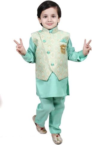 TADEX Kurta Pyjama & jacket for boys | 3 pcs WaistCoat Traditional Ethnic Wear For Children in Saudi Arabia