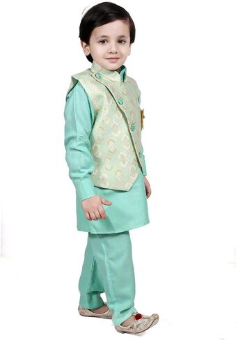 TADEX Kurta Pyjama & jacket for boys | 3 pcs WaistCoat Traditional Ethnic Wear For Children in Saudi Arabia