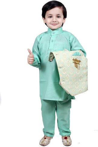 TADEX Kurta Pyjama & jacket for boys | 3 pcs WaistCoat Traditional Ethnic Wear For Children in Saudi Arabia