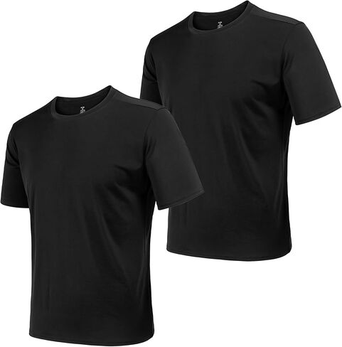 2&5 Pack Men's Sports T Shirts,Crew Neck Breathable Quick-Dry Short Sleeve, Lightweight Tee for Athletic Running in Saudi Arabia