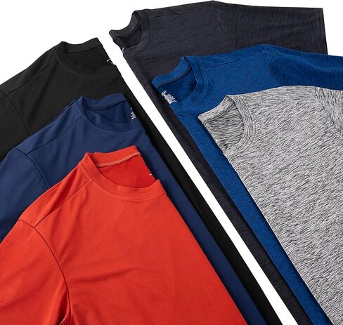 2&5 Pack Men's Sports T Shirts,Crew Neck Breathable Quick-Dry Short Sleeve, Lightweight Tee for Athletic Running in Saudi Arabia