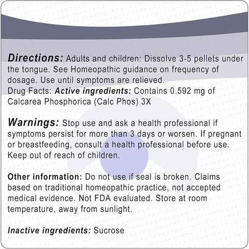 Cell Salt No. 2 Calcarea Phosphorica (Calc Phos) 3X Homeopathic Remedy 140 Pellets - EaseCap in Saudi Arabia