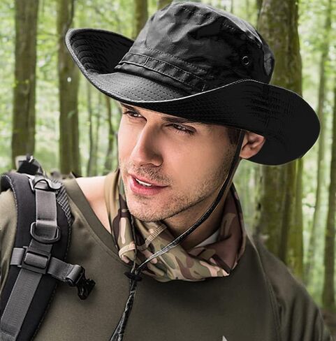 Sun Hats for Men Women Bucket Hat UPF 50+ Boonie Hat Foldable UV Protection Hiking Beach Fishing Summer Safari in Kuwait