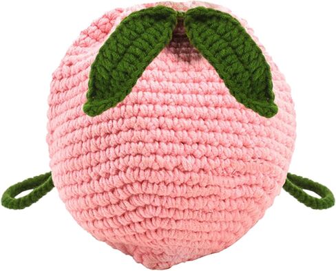 Women Girls Mini Fruit Knitting yarn Crochet Crossbody Shoulder Bag Coin Purse in Saudi Arabia