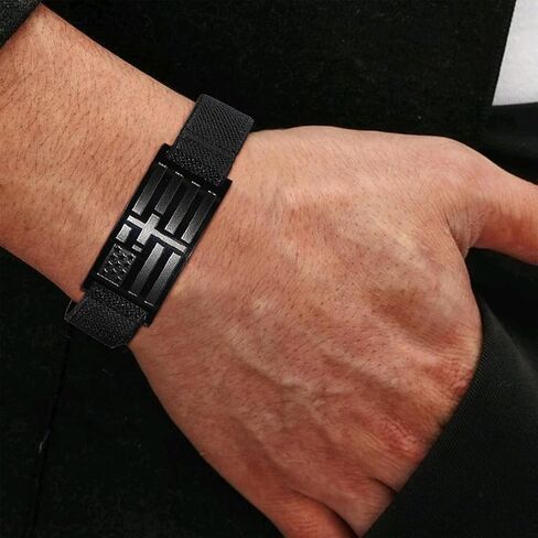 Dad Gifts for Fathers Day,Bracelets for Boy Men American Flag Cross Bible Verse Bracelet Christmas Birthday Easter Christian Gifts for Dad Daddy New Dad Husband in Kuwait