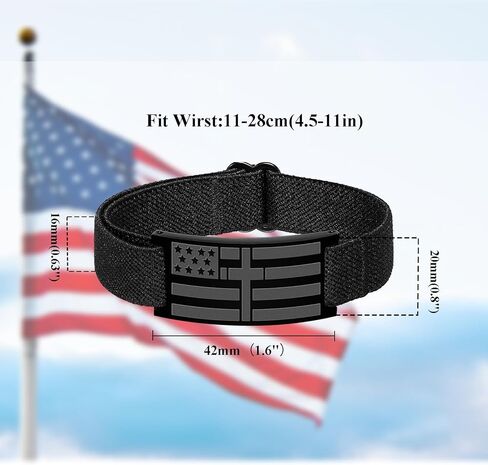 Dad Gifts for Fathers Day,Bracelets for Boy Men American Flag Cross Bible Verse Bracelet Christmas Birthday Easter Christian Gifts for Dad Daddy New Dad Husband in Kuwait