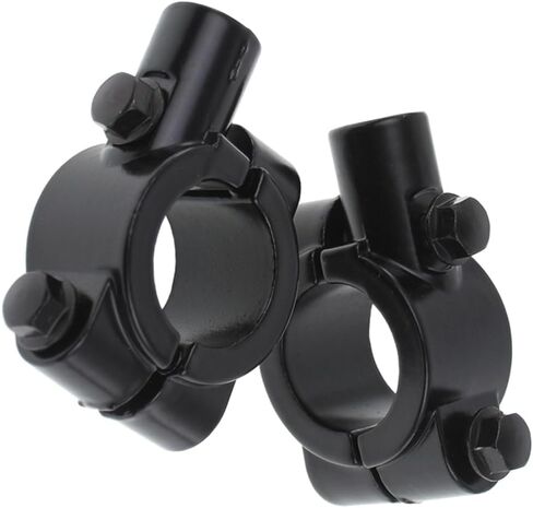 Motorcycle Mirror Mounts 7/8" 22mm Handlebar Mirror Mount Holder Clamp Adaptor 8mm Thread Universal Fit for Harley Touring Road glide Sportster XL Softail Dyna (Black) in Saudi Arabia