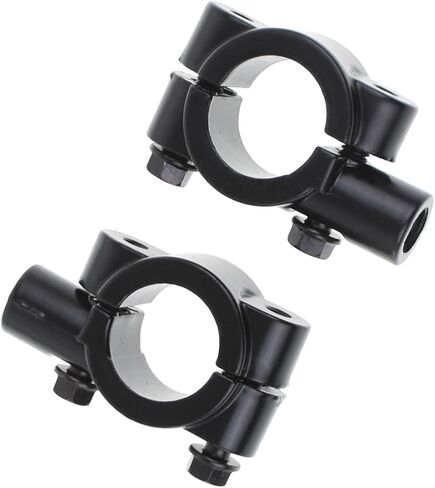 Motorcycle Mirror Mounts 7/8" 22mm Handlebar Mirror Mount Holder Clamp Adaptor 8mm Thread Universal Fit for Harley Touring Road glide Sportster XL Softail Dyna (Black) in Saudi Arabia