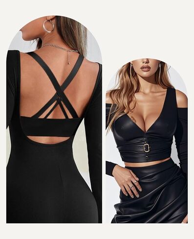 YANDW Push Up Bra Racerback Padded Bras for Women Front Closure Criss Cross Back Add 2 Cup in Saudi Arabia