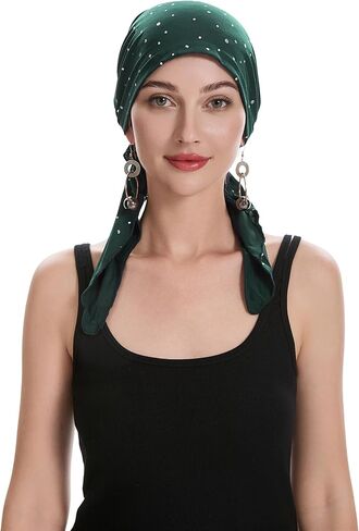 Women Summer Chemo Beanie Hat Turbans Pre Tied Headwear in Saudi Arabia