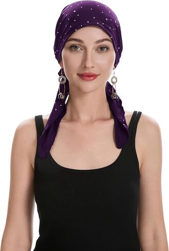 Women Summer Chemo Beanie Hat Turbans Pre Tied Headwear in Saudi Arabia