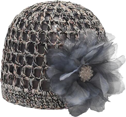 Zlyc Women Crochet Beanie Hat Summer مصنوعة يدويًا مكونة من قبعة جمجمة خفيفة الوزن in Kuwait