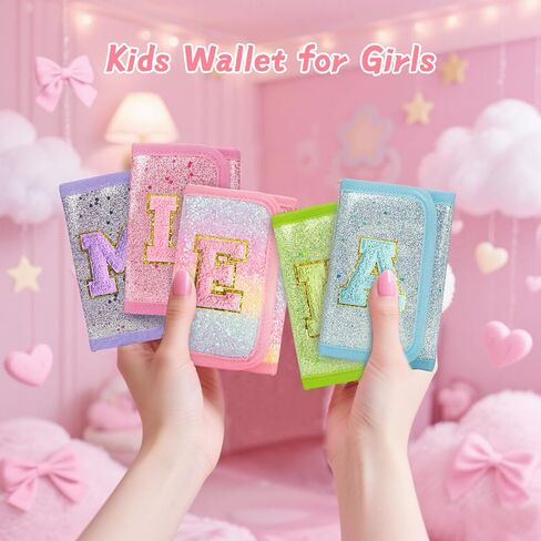 Kids Wallet for Girl Birthday Gifts for Girls Small Girls Wallet for Kids with Coin Pocket Toddler Girl Gifts Stuff (E, Colored) in Saudi Arabia
