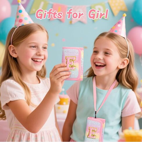 Kids Wallet for Girl Birthday Gifts for Girls Small Girls Wallet for Kids with Coin Pocket Toddler Girl Gifts Stuff (E, Colored) in Saudi Arabia
