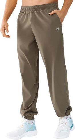 Men's Jogger Pants Lightweight Workout Running Tapered Joggers for Men with Zipper Pockets for Travel Casual in Saudi Arabia