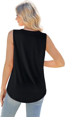 Weeso Tank Top for Women Summer Summer Summeress Crewneck T قمصان أنيقة ملابس شاطئية غير رسمية ملابس أزياء ملابس الموضة in Kuwait