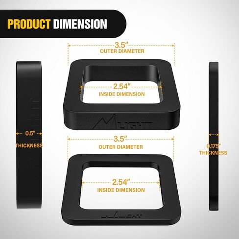Nilight 6 Pack-Multiple Size Combination 2.5Inch Hitch Receiver Silencer Pad Reduce Rattle and Noise Between Receivers and Tow Hitches Fits for 2.5Inch Trailer Hitch Receiver in Saudi Arabia