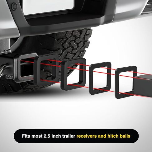 Nilight 6 Pack-Multiple Size Combination 2.5Inch Hitch Receiver Silencer Pad Reduce Rattle and Noise Between Receivers and Tow Hitches Fits for 2.5Inch Trailer Hitch Receiver in Saudi Arabia