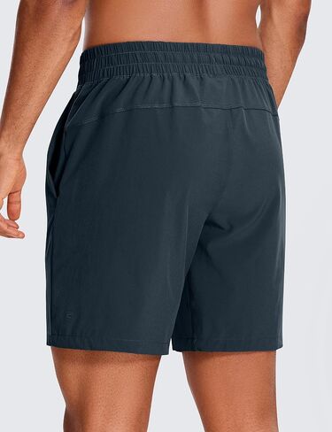 CRZ YOGA Men's 2 in 1 Running Shorts with Liner - 7'' Quick Dry for Workout Sports Athletic with Pockets in Saudi Arabia