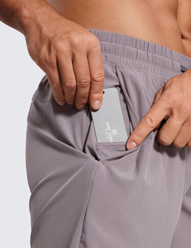 CRZ YOGA Men's 2 in 1 Running Shorts with Liner - 7'' Quick Dry for Workout Sports Athletic with Pockets in Saudi Arabia