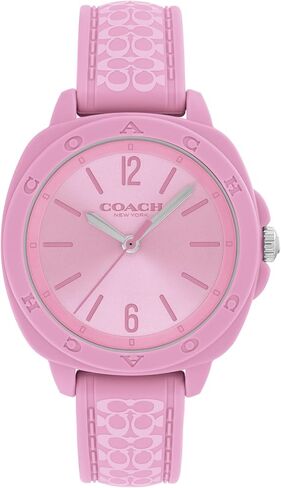 Coach Kitt Women's 3H's Quartz Watch - 35 مم TR90 Case - Silicone Strap - ملحق الأزياء الأنيق ، هدية لها in Saudi Arabia