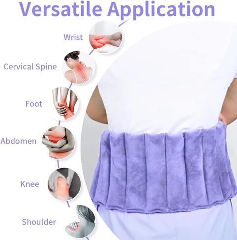 وسادة تسخين الميكروويف ، ومرضات تسخين من السيليكا متعددة الأغراض للعلاج الحراري الرطب والعلاج البارد. لا رائحة. يخفف من الألم والتشنجات وآلام الحيض. (Violet-7 "X21") in Kuwait